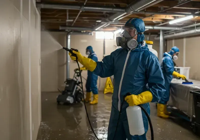 Basement Sanitization and Antimicrobial Treatment process in Hancock County, TN